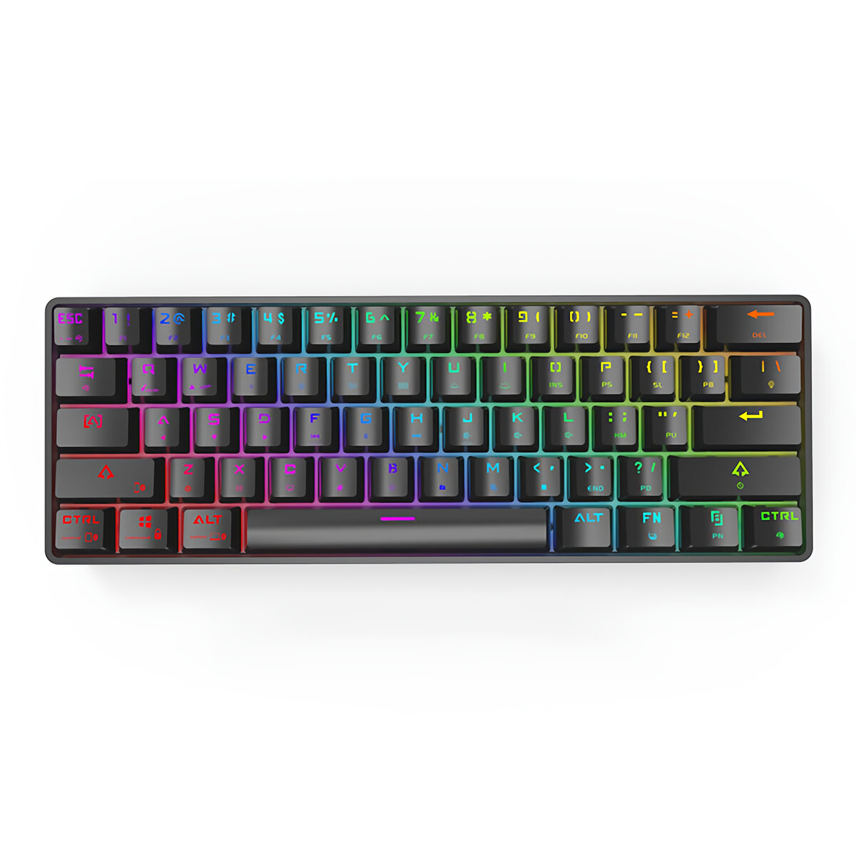 DK61 bluetooth Mechanical Keyboard Blue Switch 61 Keys Dual Mode Wireless bluetooth5.0 + Type-C Wired RGB Backlit Gaming Keyboard COD