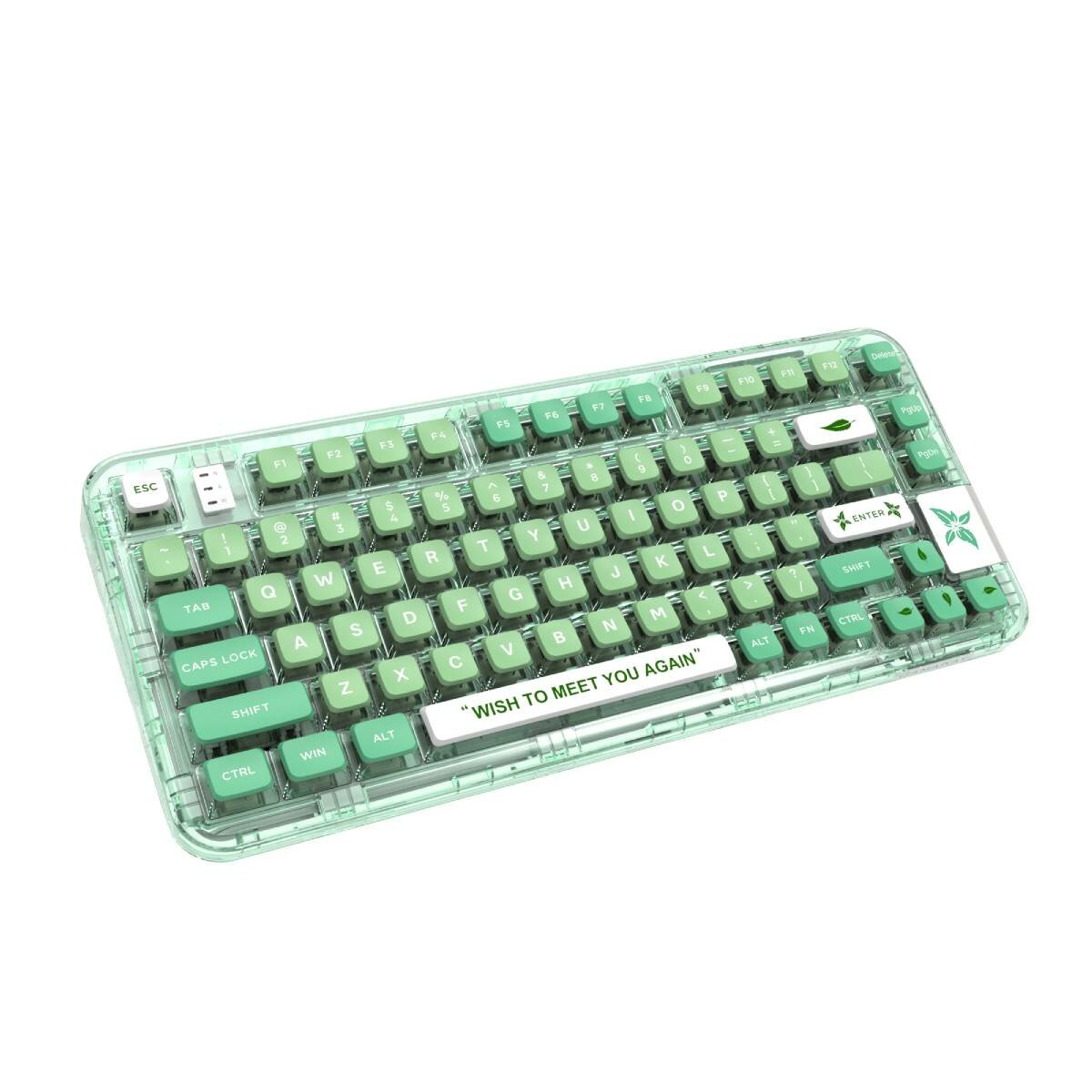 GAMAKAY GK75 Transparent Mechanical Keyboard Gasket 80 Keys RGB Hot Swappable Gateron G Yellow Pro Switch Triple Mode bluetooth Wireless Gaming Keyboard