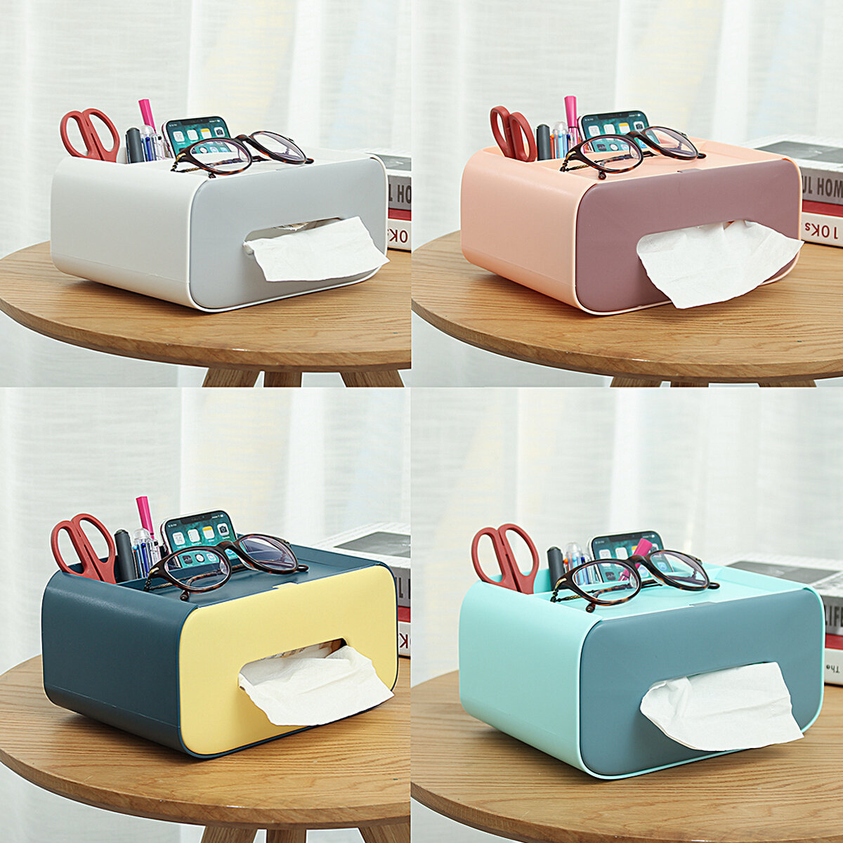 Plastic Tissue Storage Box Paper Tablecloth Case Organizer Home Table Decor Household Multi Function Storage Supplies COD