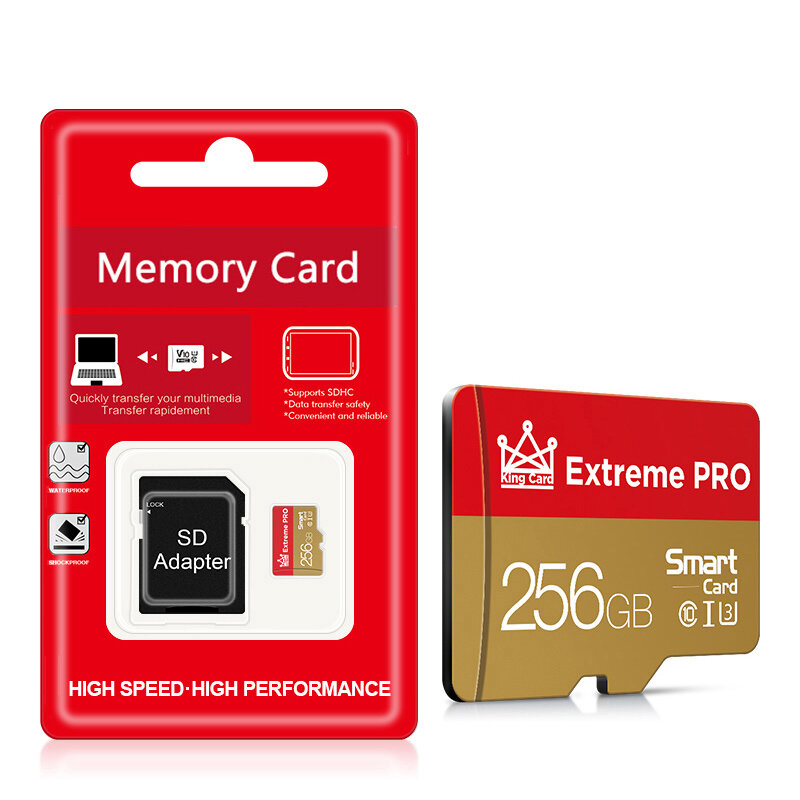 Microdrive High Speed 256GB Memory Card Class 10 Micro SD Card Flash Card Smart Card for Phone Camera Driving Recorder COD