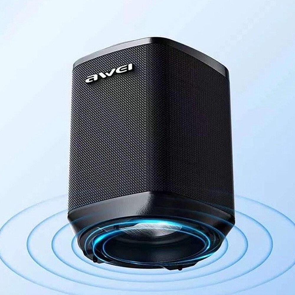 AWEI Y379 5W bluetooth 5.0 Speaker Portable Speaker Hifi Stereo 360° Surround Sound 1500mAh Battery IPX6 Waterproof Mini Portable Outdoors Wireless Speaker