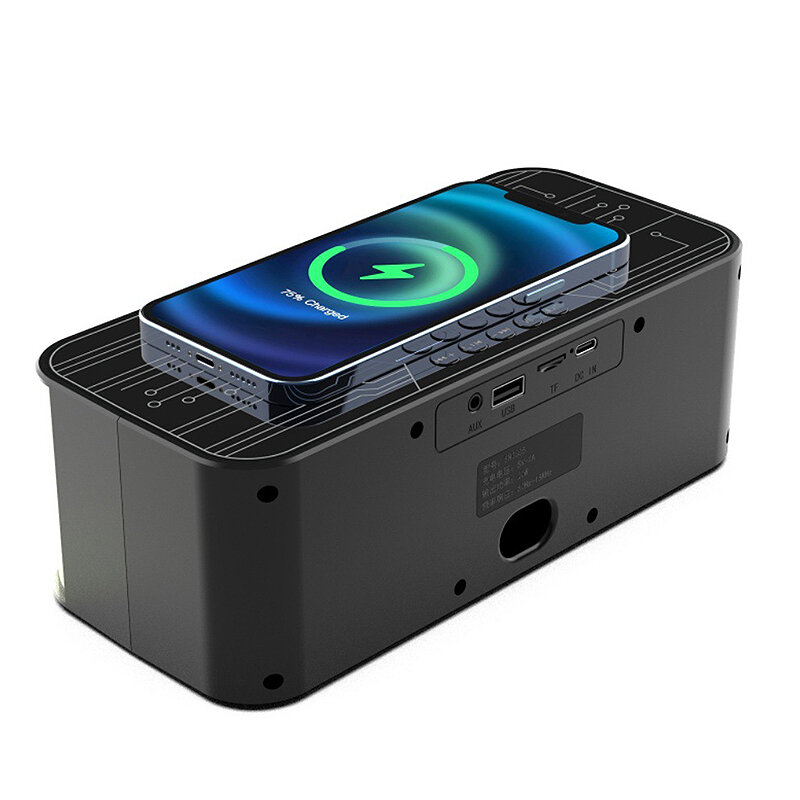 10W bluetooth 5.3 Speaker Portable Speaker Twin Turbo Metal Diaphragm Subwoofer RGB Light 1200mAh Wireless Power Bank Outdoors Wireless Speaker COD