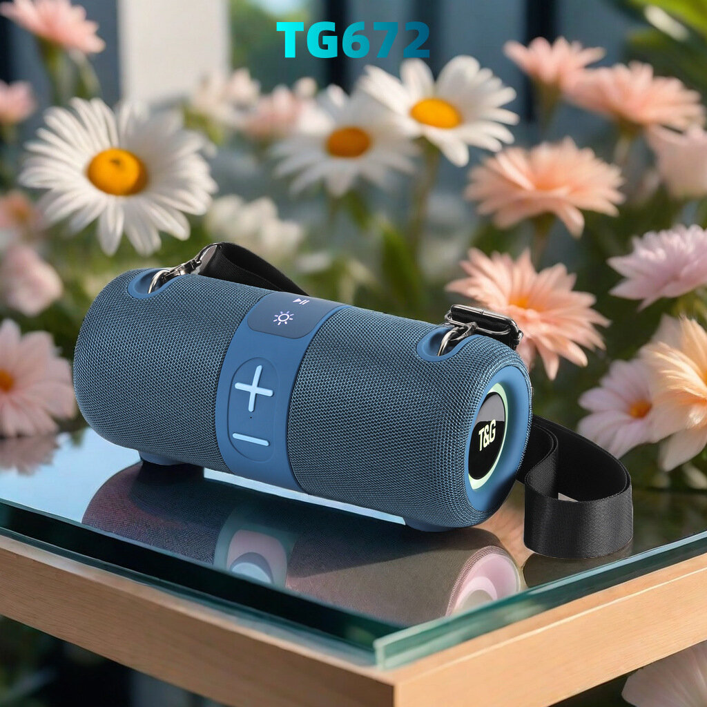 T&G TG672 Drums Speaker bluetooth Speaker Dual 78mm Speakers RGB Light TWS Hands-free Call Support TF Card USB Playback FM Radio Outdoors Portable Speaker