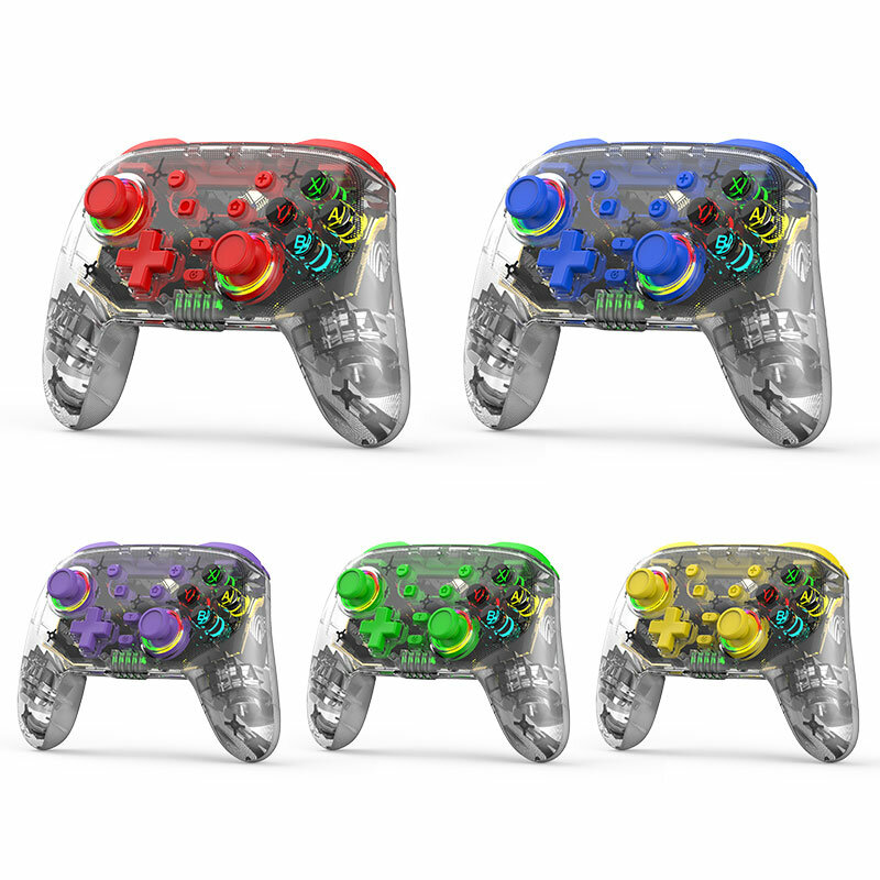 Wireless Gamepad Bluetooth Six-axis Somatosensory Dual Vibration Macro Programming with RGB for Switch COD