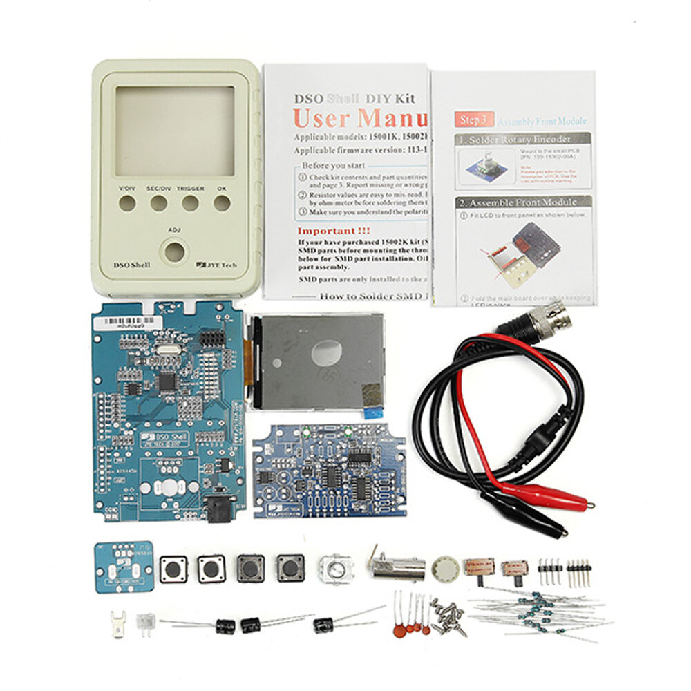 Original JYETech DSO-SHELL DSO150 15001K DIY Digital Oscilloscope Unassembled Kit With Housing COD