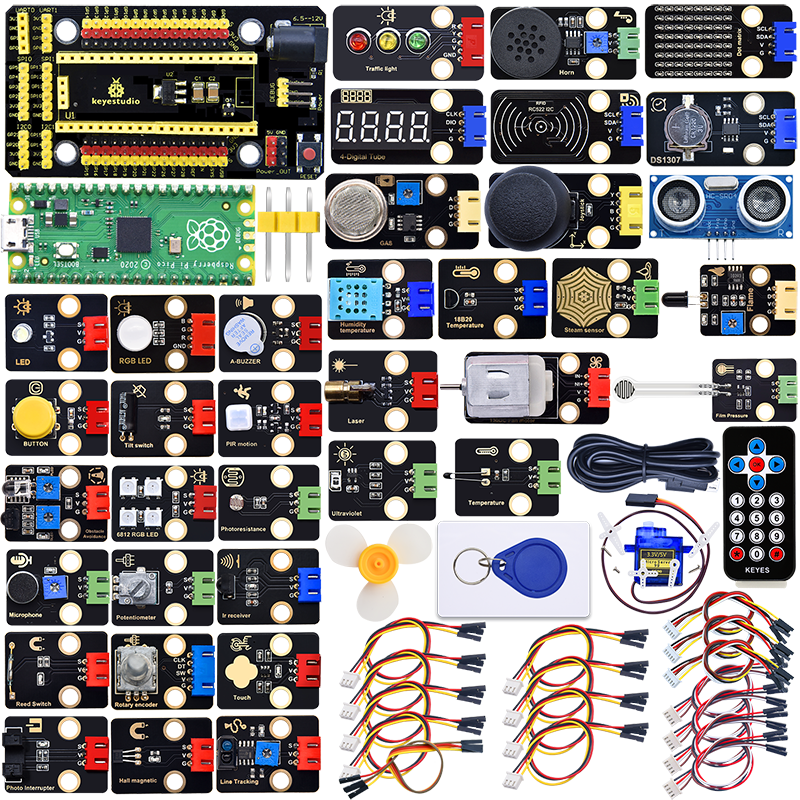 Raspberry Pi Pico 37 in 1 Sensor Kit for MicroPython with Main Board Basic MicroPython Programming COD