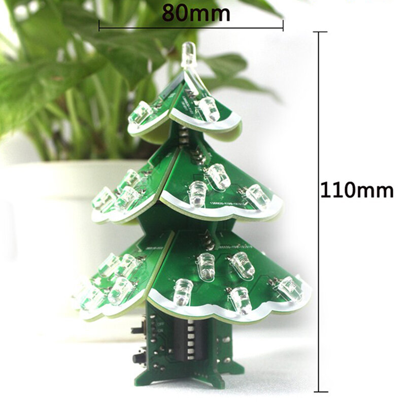 3D Colorful Three-dimensional Christmas Tree Parts Music/bluetooth DIY Electronic Kit COD