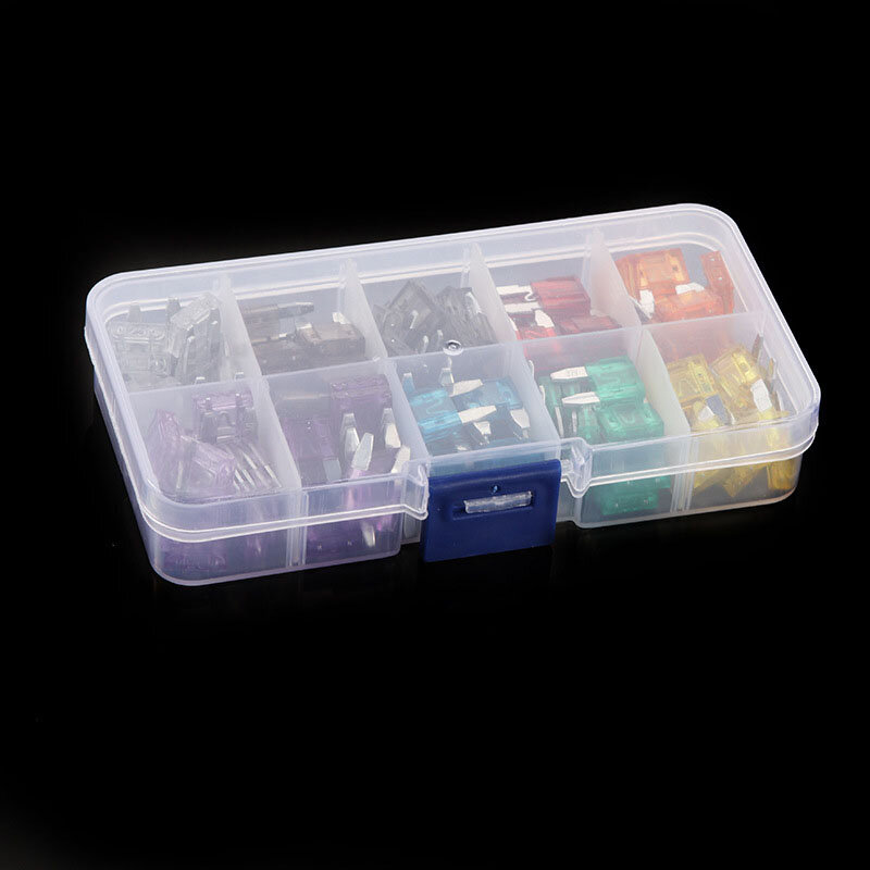 120Pcs Mini Fuse Kit Boxed 2A-35A Car Fuse Box Assortment with Clip Zinc Small Fuse COD