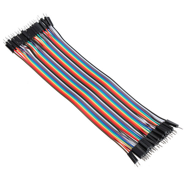 40pcs 20cm Male To Male Color Breadboard Cable Jumper Cable Dupont Wire COD