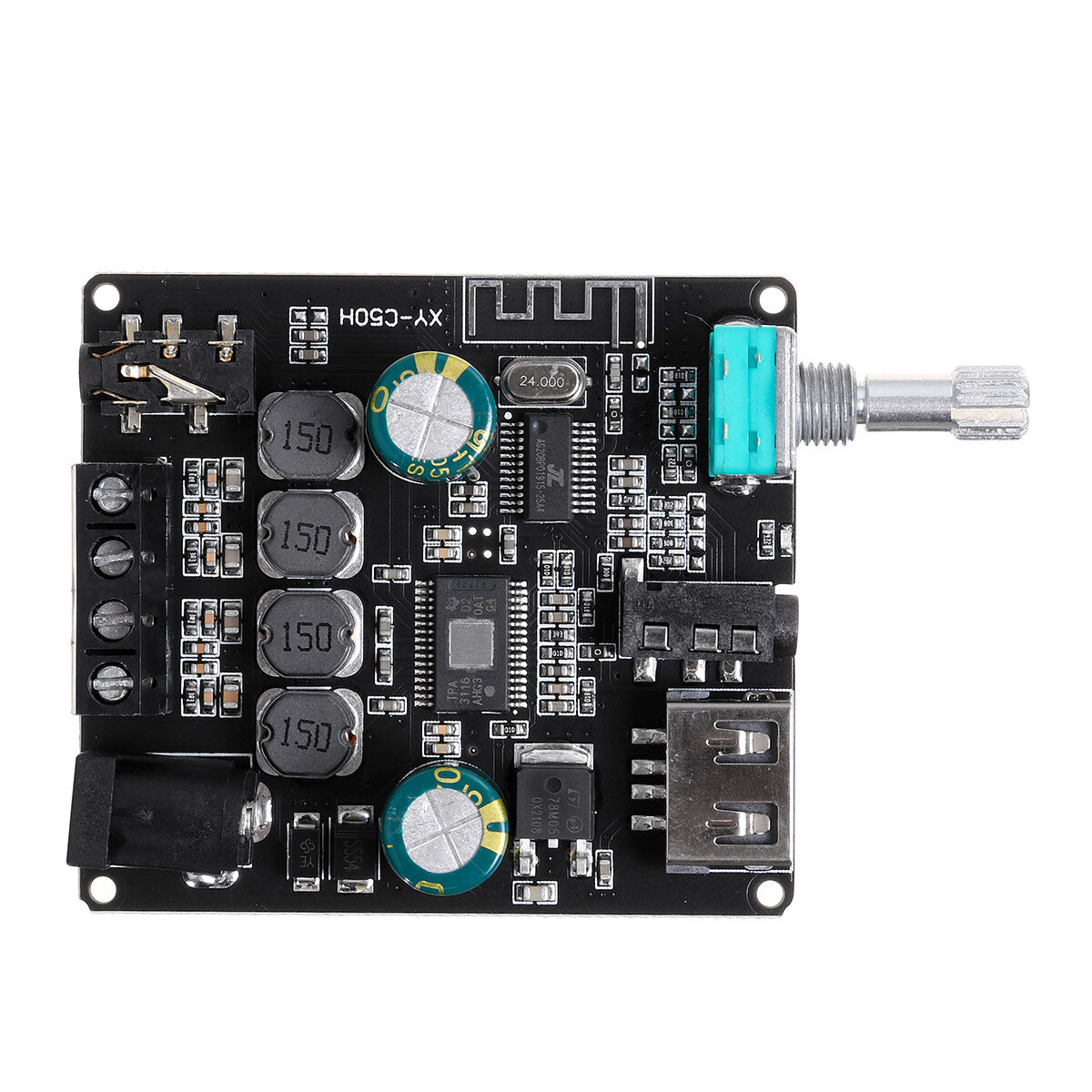 C50H TPA3116D2 2x50W AUX + bluetooth 5.0 HIFI Digital Power Stereo Amplifier Board AMP Amplificador Home Theater COD