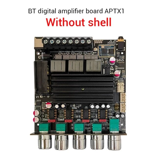 ZK-APTX1 2.1 Channel Bluetooth Amplifier Board 100Wx2+200W Subwoofer Theater HiFi Stereo Equalizer Power Amplifier Board COD