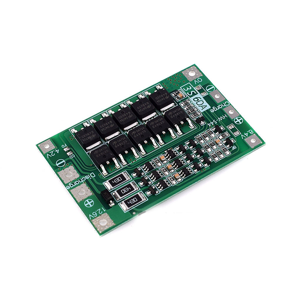 3S 60A Li-ion Lithium Battery 18650 Charger PCB BMS Protection Board with Balanace for Drill Motor 11.1V 12.6V Lipo Module COD