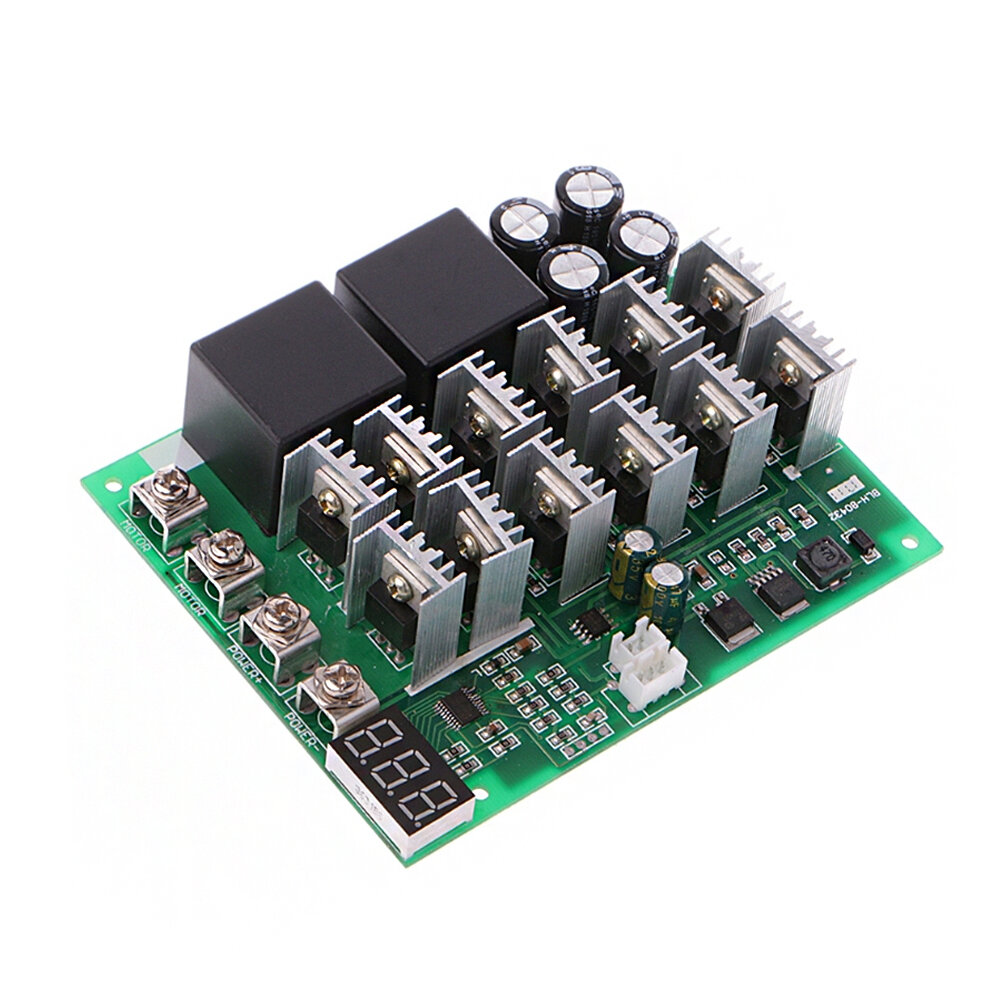 DC 10-55V 12V 24V 36V 48V 55V 100A Motor Speed Controller PWM HHO RC Reverse Control Switch with LED Display COD