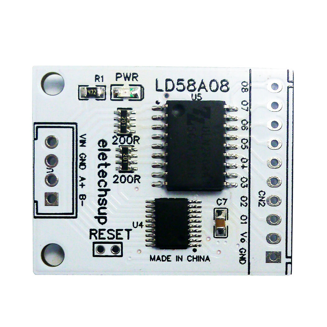 8ch RS485 Modbus RTU DO/PWM Output Multifunction MOS Driver Board for Multilayer Signal Lights LED Relay Solenoid Valves Motor COD