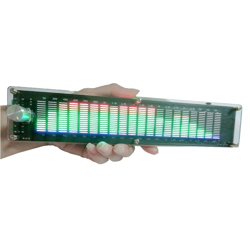 LED2015 Music Spectrum Level Light Multi-mode DSP Equalizer EQ Voice Pickup Color Acrylic Shell COD