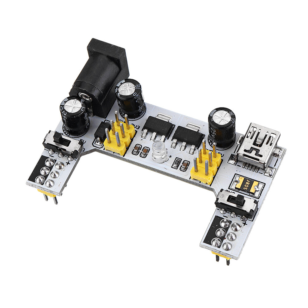 MB102 2 Channel 3.3V 5V Breadboard Power Supply Module White Breadboard Dedicated Power Module MB-102 Solderless Bread Board COD