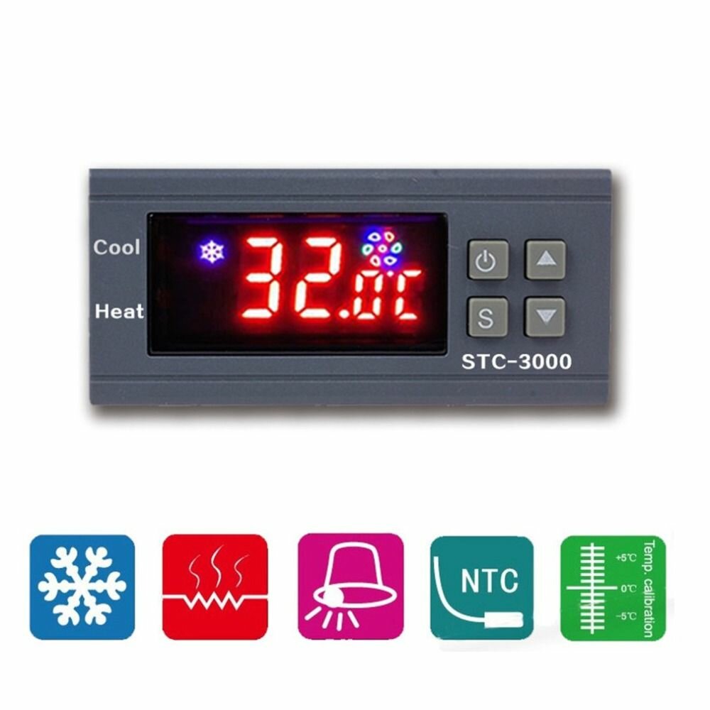 STC-3000 High Precision 110V-220V Digital Thermostat Temperature Controller Thermometer Sensor Hygrometer Module COD
