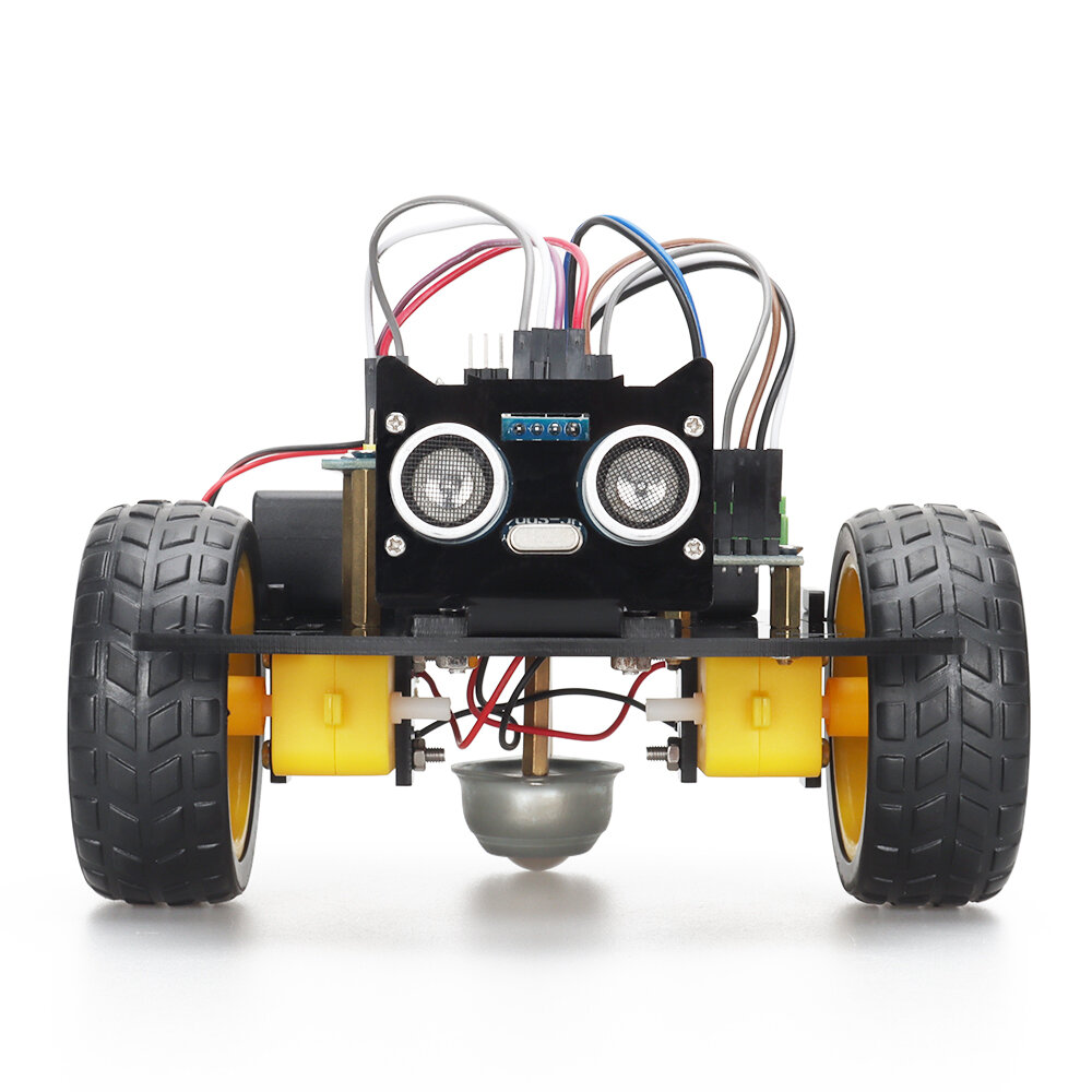 2WD Ultrasonic Obstacle Avoidance Car Starter Robot Kit for Programming Educational Project COD