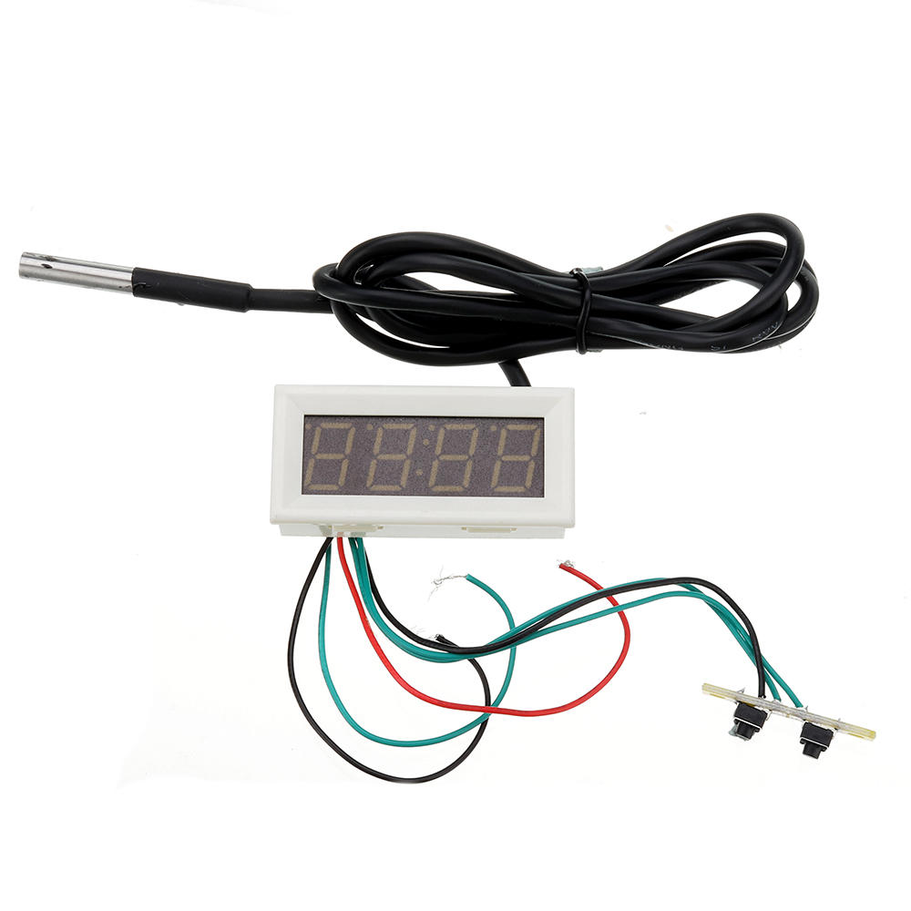 0.56 Inch 33V/200V 3-in-1 Time + Temperature + Voltage Display DC7-30V Voltmeter Electronic Watch Clock Digital Tube COD