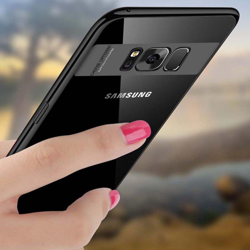 Bakeey Clear Transparent Plating Soft TPU Phone Case For Samsung Galaxy S8 Plus COD