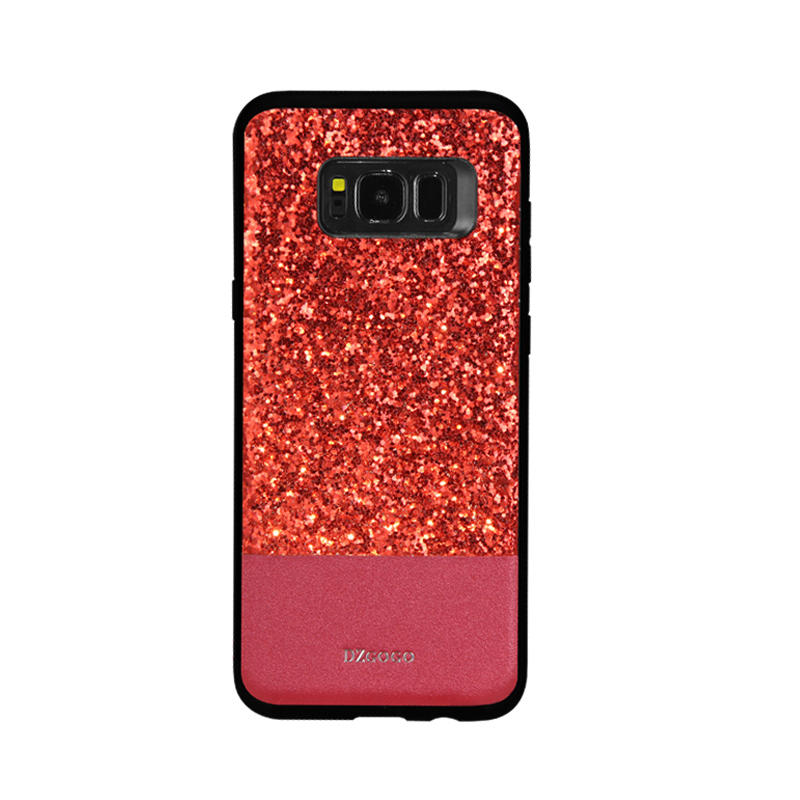 DZGOGO Diamond Bling PU Leather Protective Case for Samsung Galaxy S8 Plus COD
