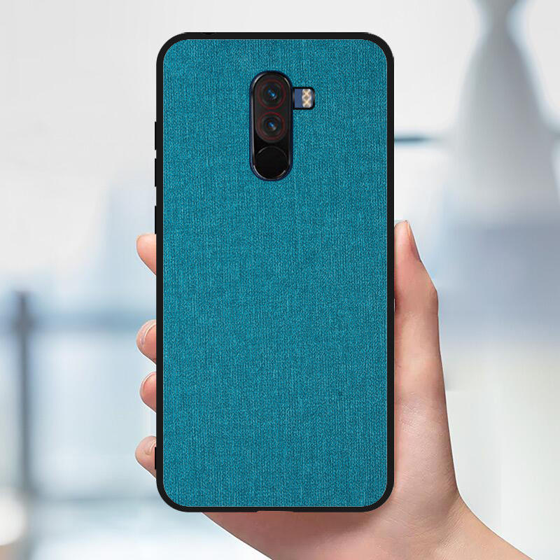 Bakeey Luxury Fabric PC Back + Soft TPU Bumper Protective Case for Xiaomi Pocophone F1 COD