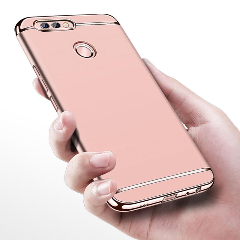 Bakeey Ultra-thin 3 in 1 Plating Frame Splicing PC Hard Protective Case For Xiaomi Mi 8 Lite COD