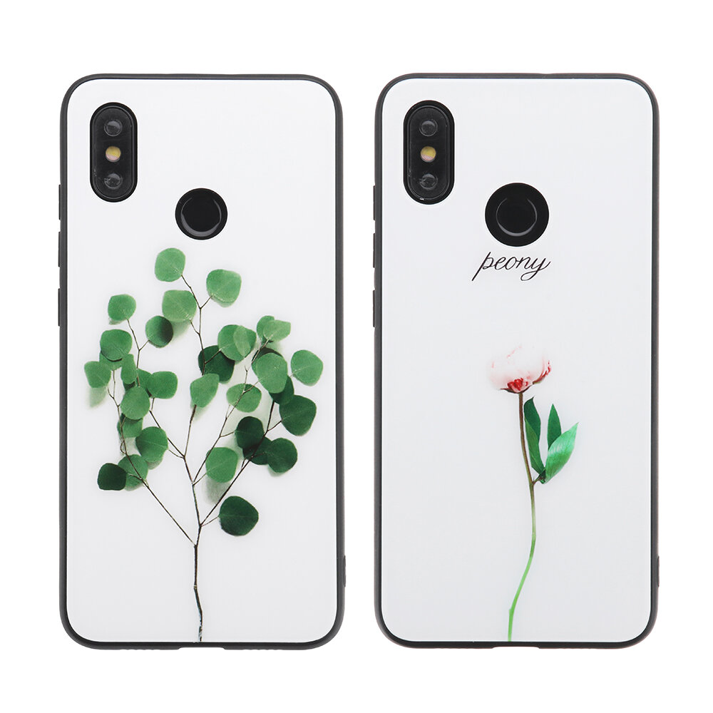 Bakeey Creative Illustration Pattern Tempered Glass&Soft Silicone Protective Case For Xiaomi Mi 8 COD