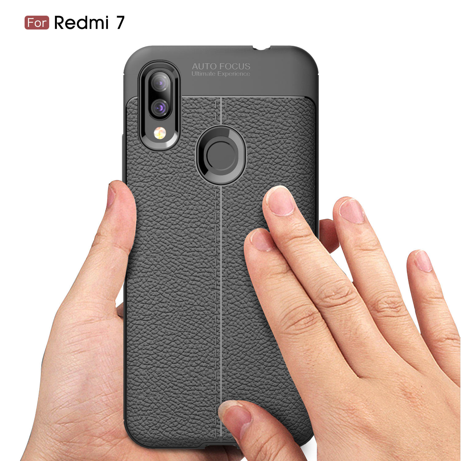 Bakeey Anti-fingerprint Litchi Silicone Soft Protective Case for Xiaomi Redmi 7/ Redmi Y3 Non-original COD