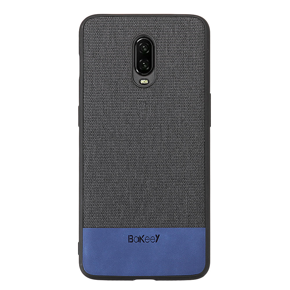 Bakeey Luxury Fabric Soft Silicone Edge Shockproof Protective Case For OnePlus 7 COD