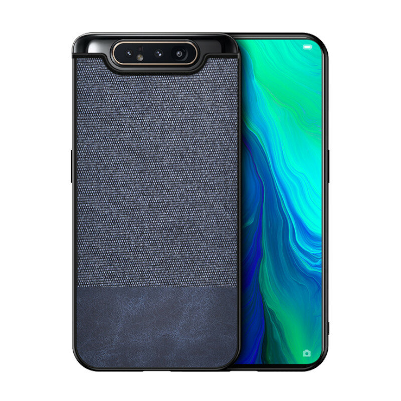 Bakeey Anti-Fingerprint Canvas Splice Soft TPU Border Protective Case for Samsung Galaxy A80 2019 COD