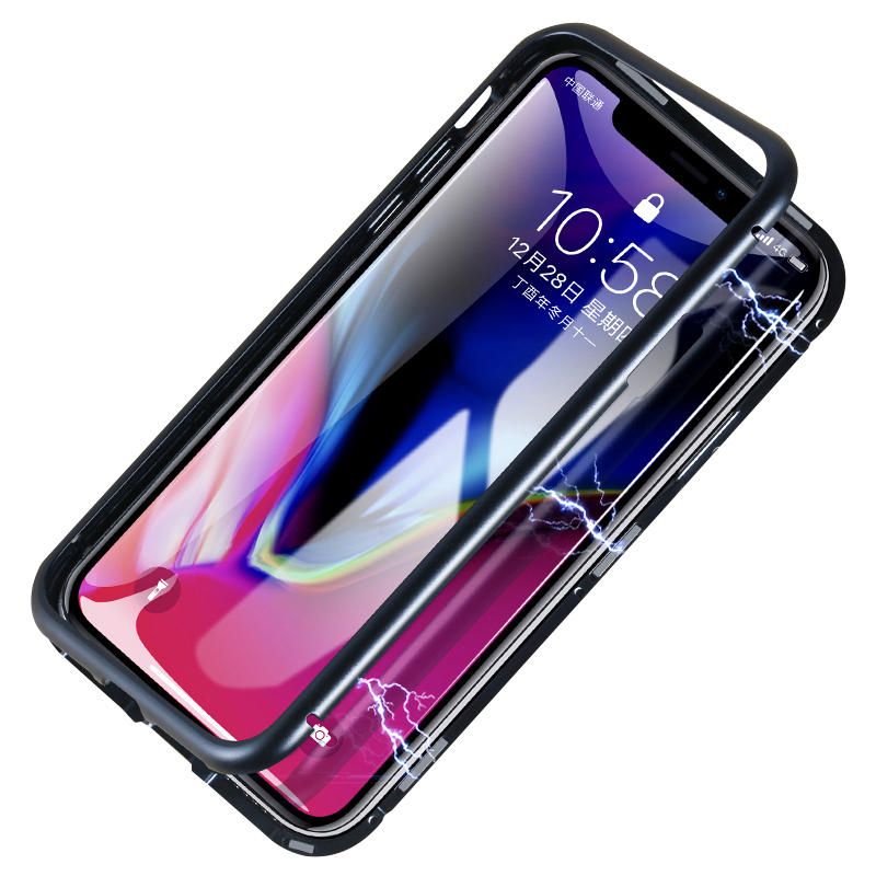 Bakeey Magnetic Adsorption Metal Tempered Glass Protective Case for iPhone 11 Pro Max 6.5 inch COD