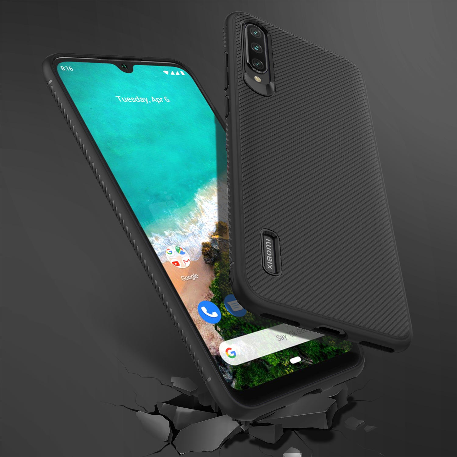 Bakeey Carbon Fiber Texture Slim Soft Silicone Shockproof Protective Case for Xiaomi Mi A3 / Xiaomi Mi CC9e Non-original COD