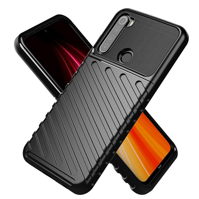 For Xiaomi Redmi Note 8T Case Bakeey Armor Military Protect Rugged Shockproof Anti-Fingerprint Soft TPU Protective Case COD