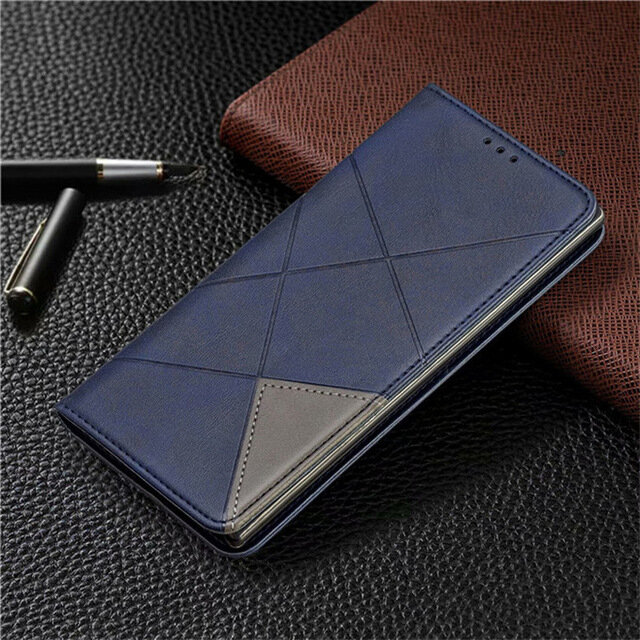 Bakeey Geometric business Magnetic Buckle Holster Flip Stand Protective Case For Xiaomi Note 10/ Xiaomi CC9 Pro Non-original COD
