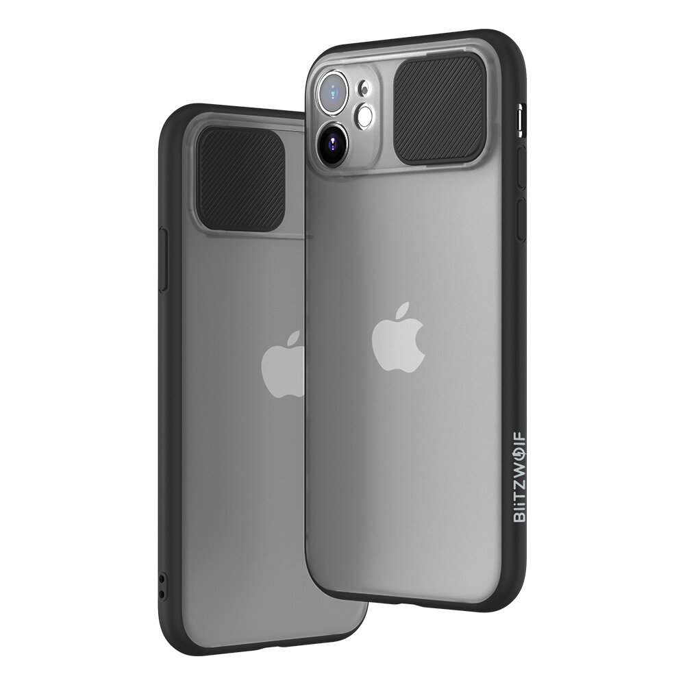 BlitzWolf® BW-AY2 Anti-Hacker Peeping Slide Lens Cover Shockproof Anti-scratch Translucent Protective Case for iPhone 11 / for iPhone 11 Pro / for iPhone 11 Pro Max