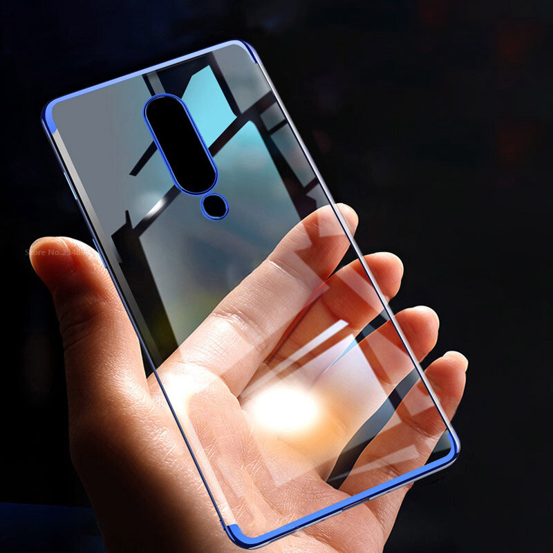 Bakeey Plating Shockproof Transparent Soft TPU Protective Case for OnePlus 8 COD