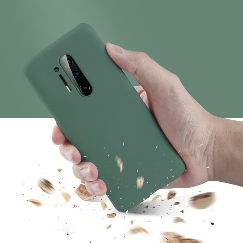 Bakeey Smooth Liquid Silicone Rubber Back Cover Protective Case for OnePlus 8 Pro COD