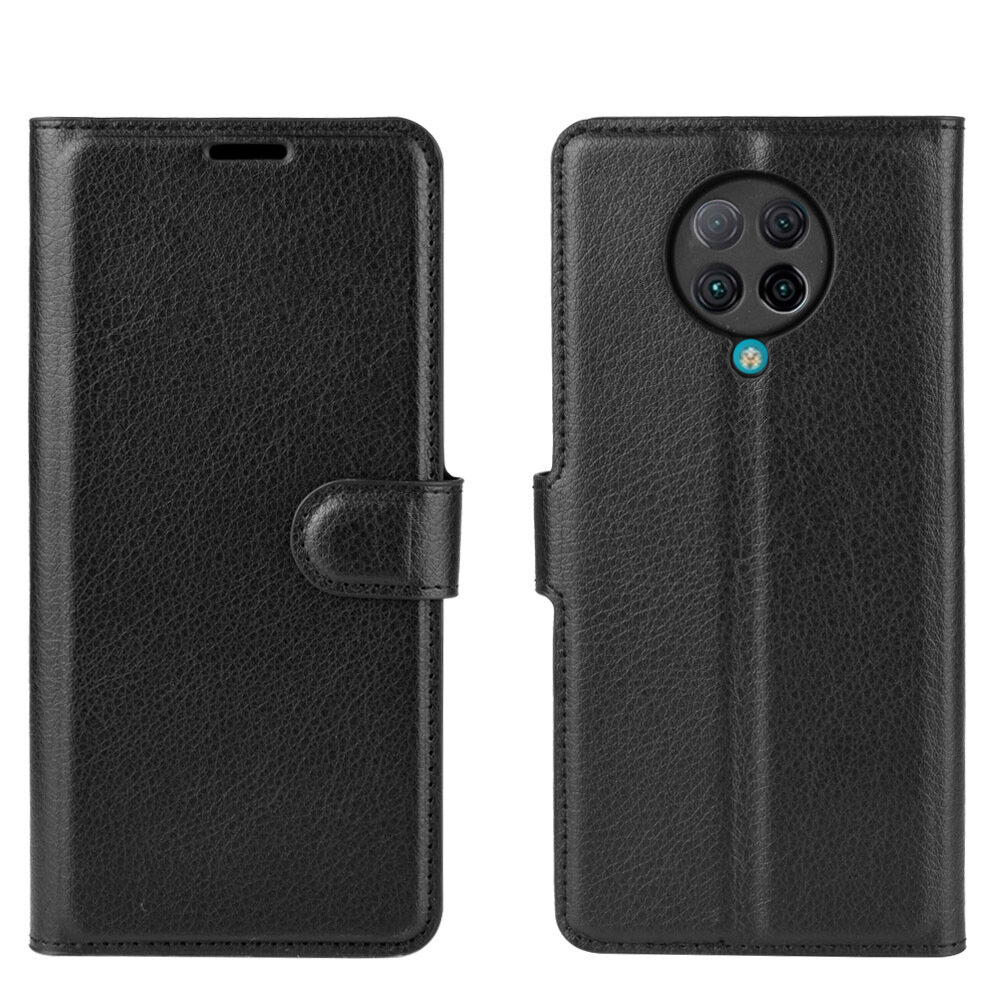 Bakeey for Poco F2 Pro Case Litchi Pattern Magnetic Flip with Multiple Card Slots Foldable Stand Shockproof PU Leather Full Body Protective Case Non-original