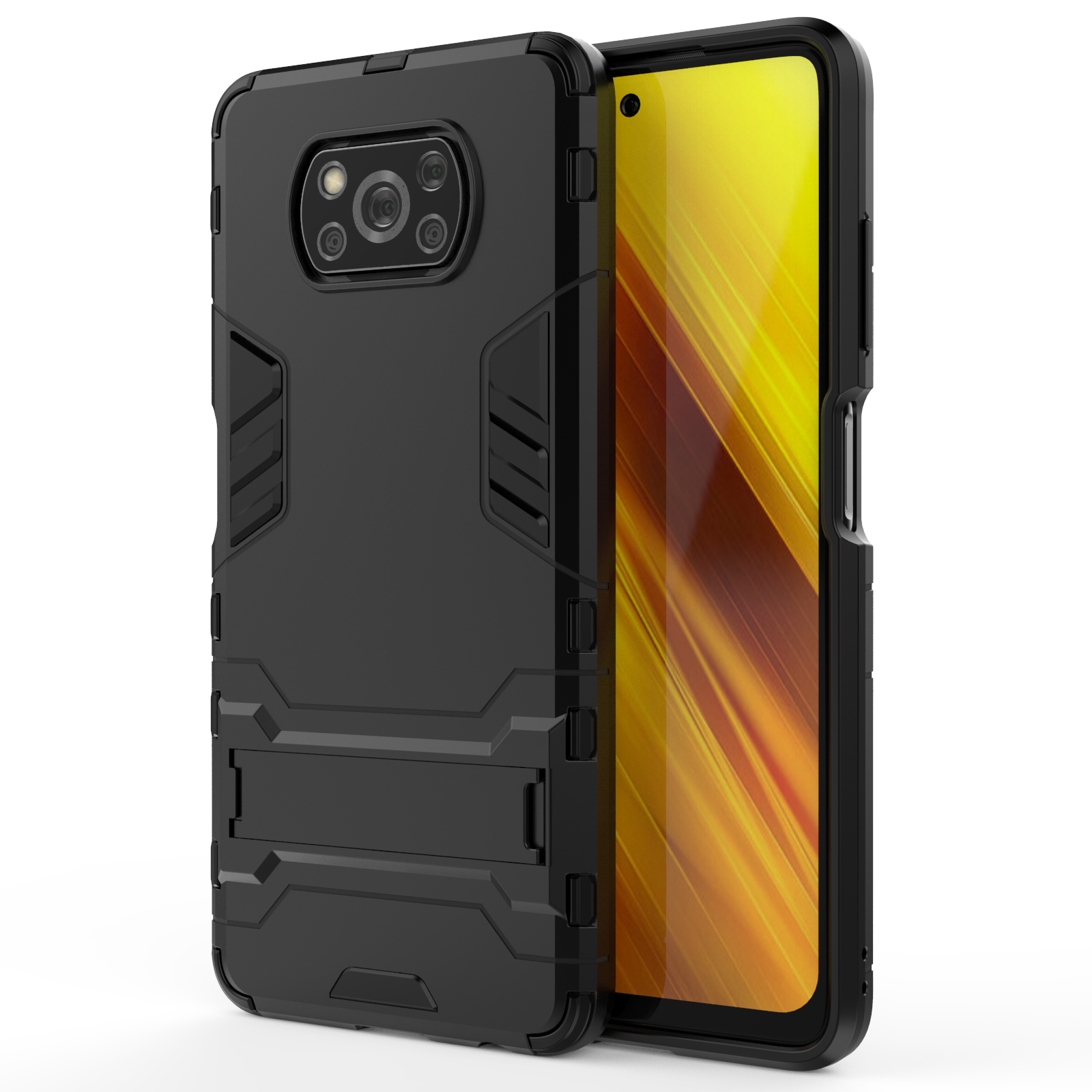 Bakeey for POCO X3 PRO/ POCO X3 NFC Case Armor Shockproof with Stand Holder PC Protective Case Back Cover COD