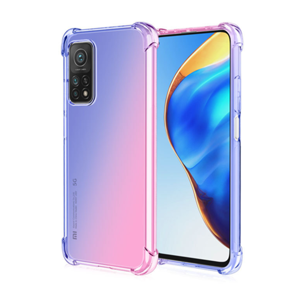 Bakeey for Xiaomi Mi 10T/10T Pro Case Gradient Color with Four-Corner Airbags Shockproof Translucent Soft TPU Protective Case | Non-original COD