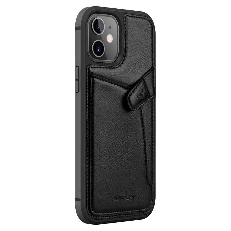 Nillkin for iPhone 12 Mini Case Business with Card Slot Holder Shockproof Leather Protective Case COD