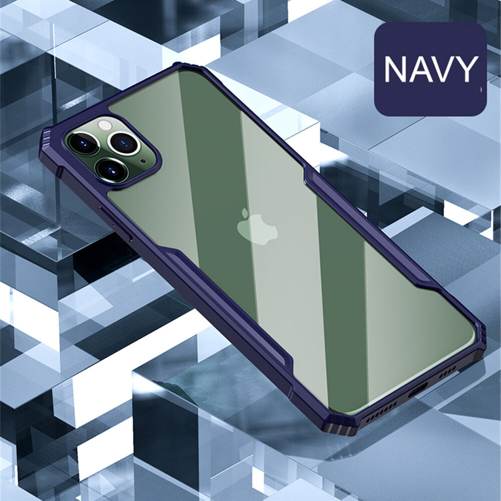 Bakeey for iPhone 11 6.1" Case with Bumpers Shockproof Anti-Fingerprint Transparent Acrylic Protective Case COD