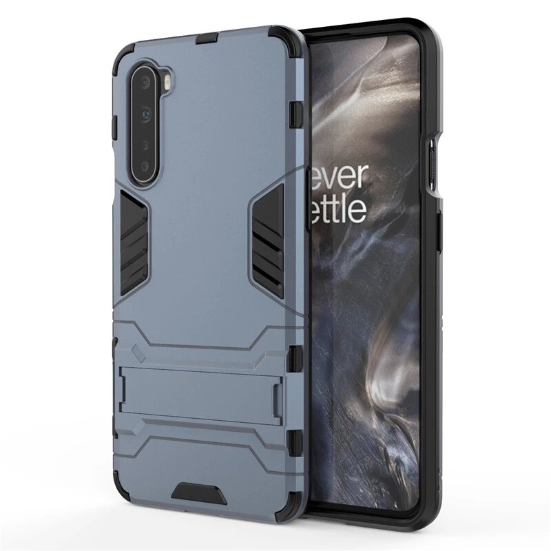 Bakeey for OnePlus Nord Case Armor Shockproof with 360 Rotation Holder Stand PC Protective Case COD