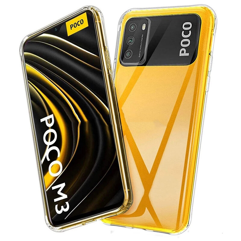 Bakeey for POCO M3 Case Crystal Clear Transparent Ultra-Thin Non-Yellow Soft TPU Protective Case COD