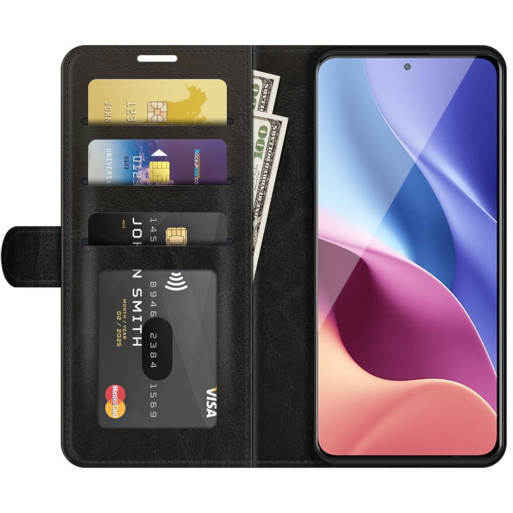 Bakeey for POCO F3 Global Version Case Magnetic Flip with Multiple Card Slot Foldable Stand PU Leather Shockproof Full Cover Protective Case COD