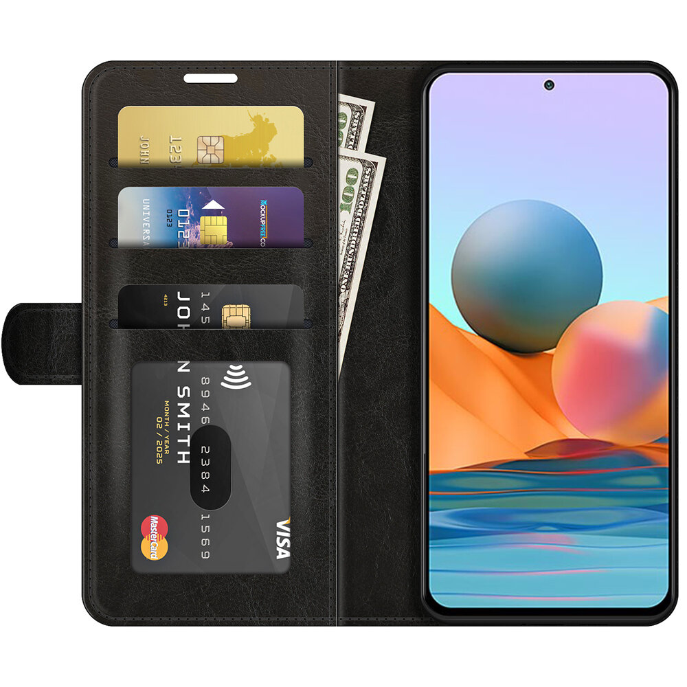 Bakeey for Xiaomi Redmi Note 10 Pro/ Redmi Note 10 Pro Max Case Magnetic Flip with Multiple Card Slot Foldable Stand PU Leather Shockproof Full Cover Protective Case Non-Original