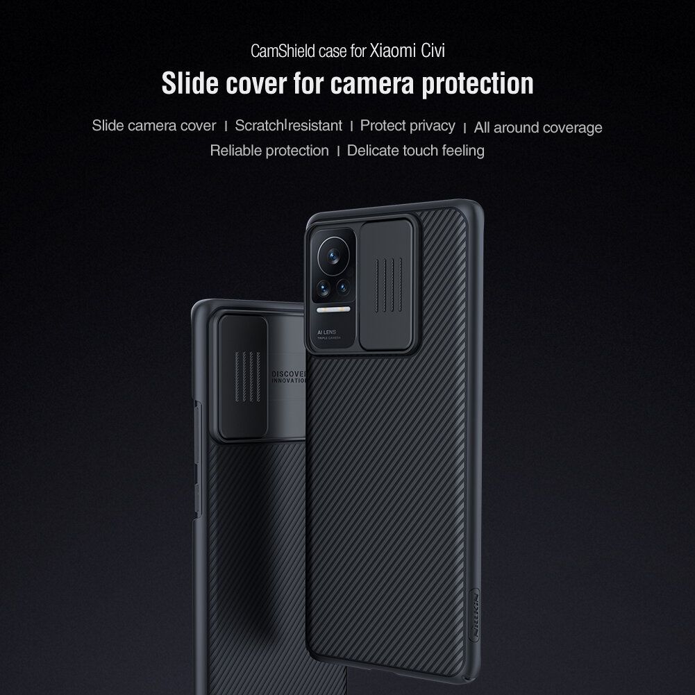 Nillkin for Xiaomi Mi CIVI Case Bumper with Lens Cover Shockproof Anti-Scratch TPU + PC Protective Case Non-Original COD