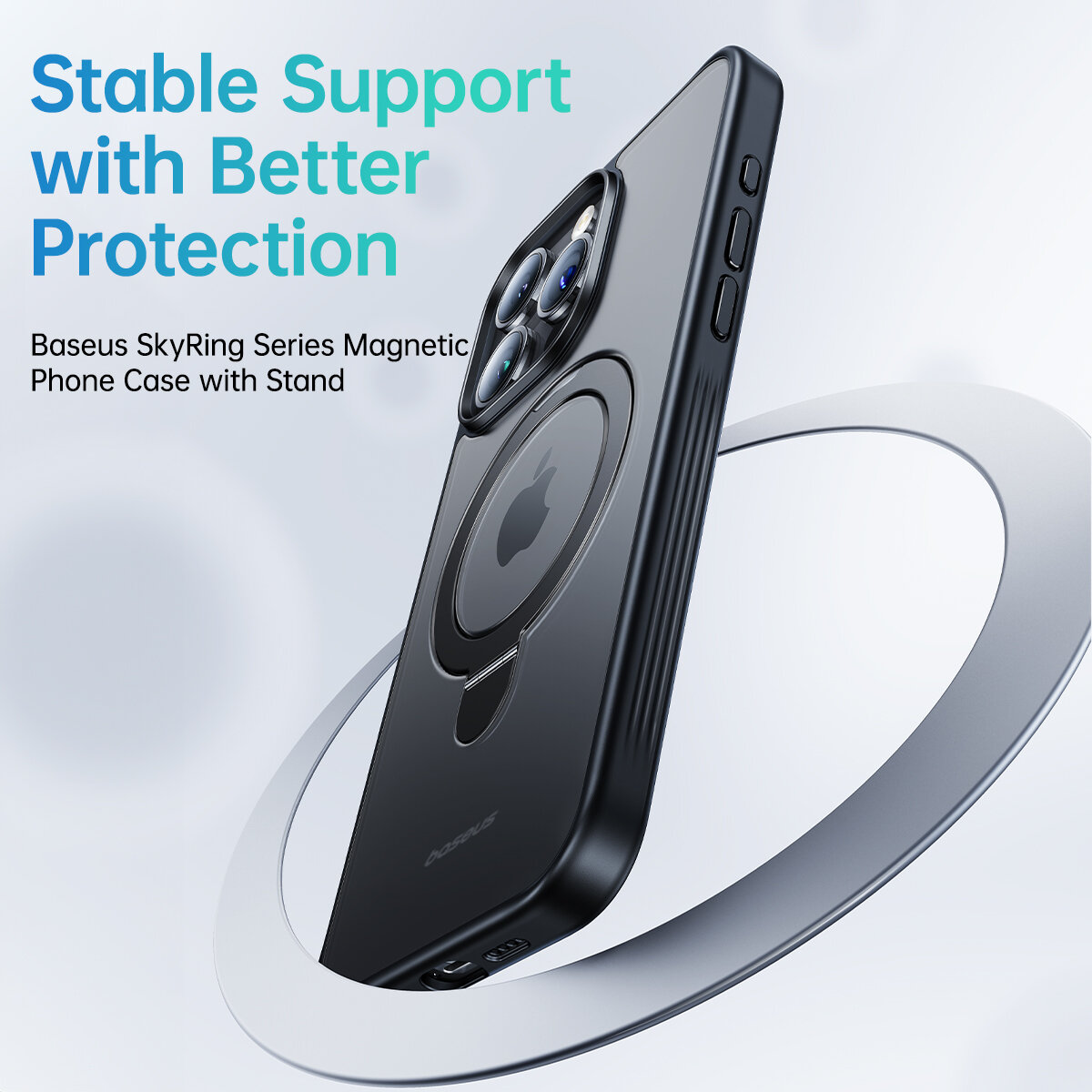 Baseus SkyRing Series Magnetic Phone Case with Stand for iPhone 15 15 Plus 15 Pro 15 Pro Max COD