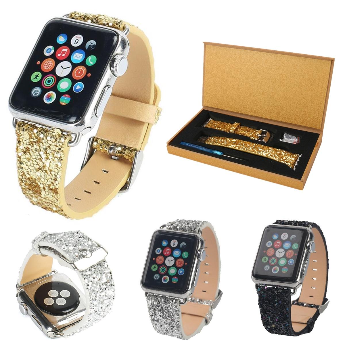 Glitter Watch Band Replacement For Apple Watch Series 1 38mm/42mm COD